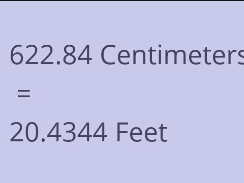 622.84 CM TO FEET