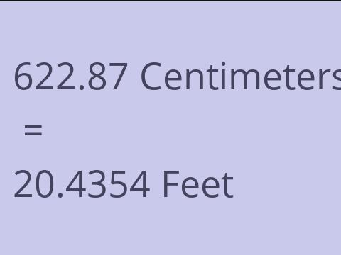 622.87 CM TO FEET