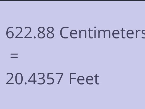 622.88 CM TO FEET