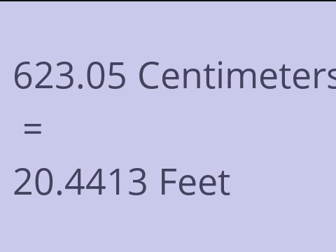 623.05 CM TO FEET