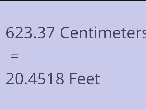 623.37 CM TO FEET