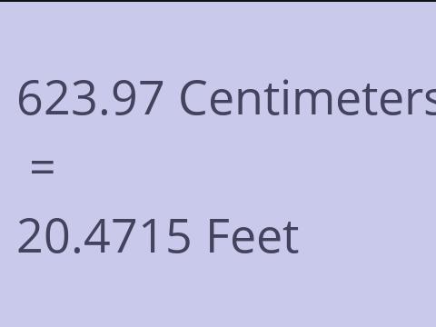 623.97 CM TO FEET