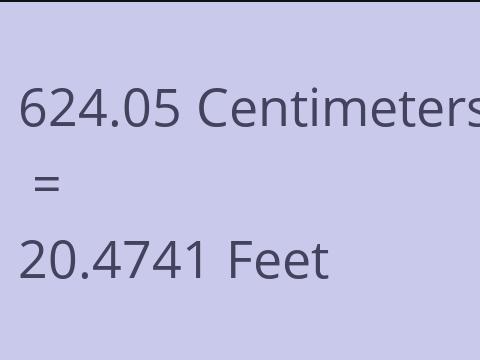 624.05 CM TO FEET