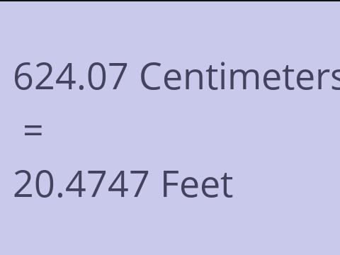 624.07 CM TO FEET