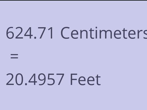 624.71 CM TO FEET