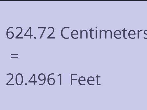 624.72 CM TO FEET