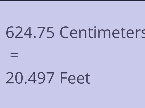 624.75 CM TO FEET