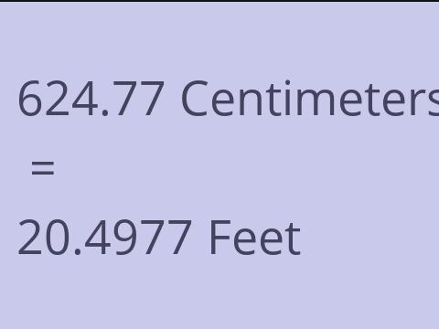 624.77 CM TO FEET