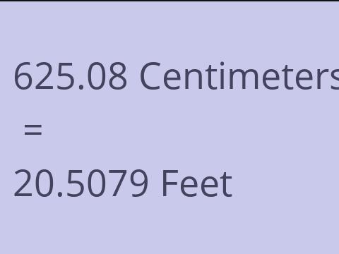 625.08 CM TO FEET