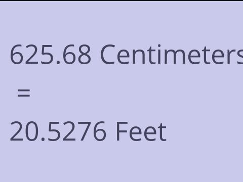 625.68 CM TO FEET