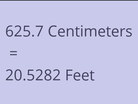 625.7 CM TO FEET