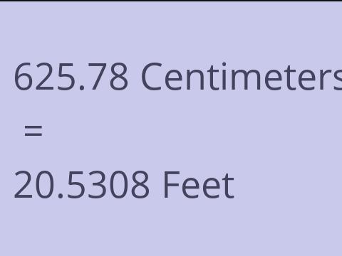 625.78 CM TO FEET