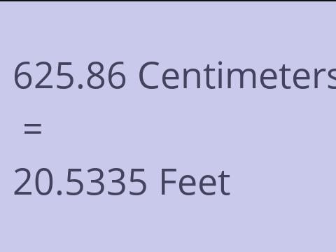 625.86 CM TO FEET