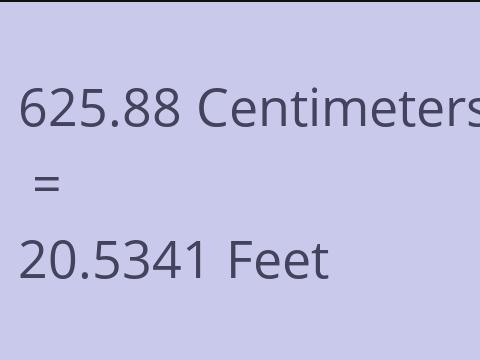 625.88 CM TO FEET