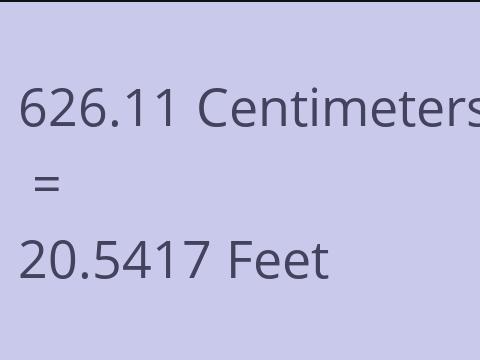 626.11 CM TO FEET