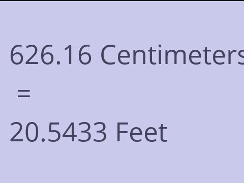 626.16 CM TO FEET