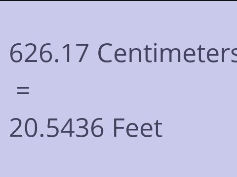 626.17 CM TO FEET