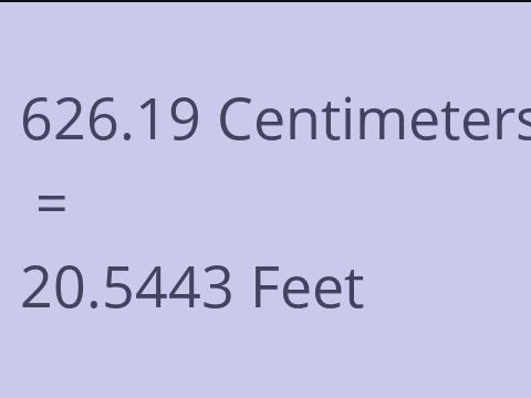 626.19 CM TO FEET