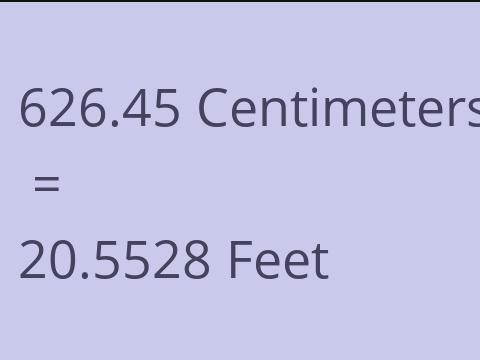 626.45 CM TO FEET