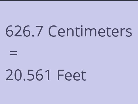 626.7 CM TO FEET