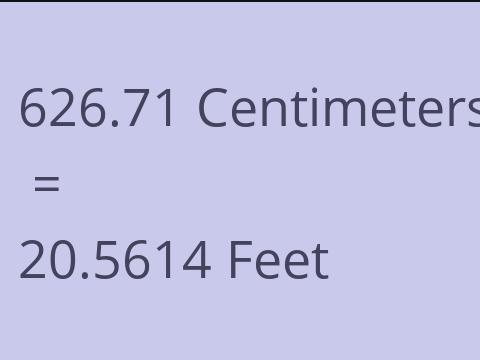 626.71 CM TO FEET