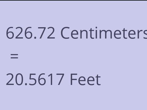 626.72 CM TO FEET