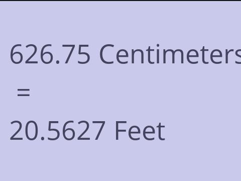 626.75 CM TO FEET