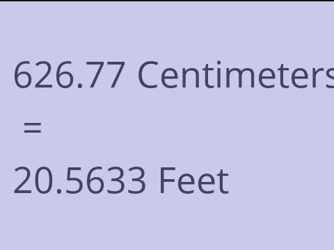 626.77 CM TO FEET