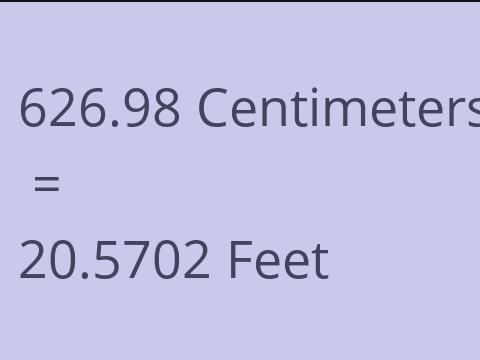 626.98 CM TO FEET