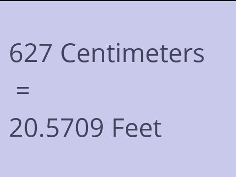 627 CM TO FEET