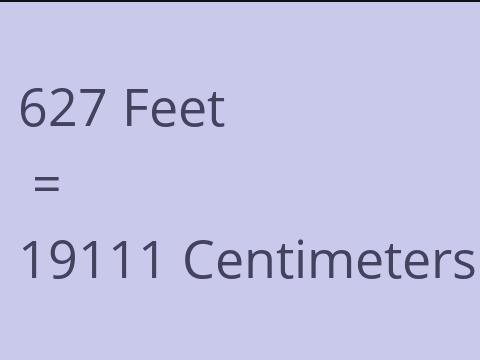 627 FEET TO CM