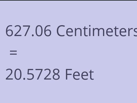 627.06 CM TO FEET