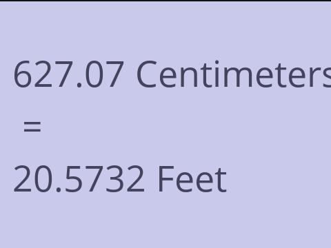 627.07 CM TO FEET