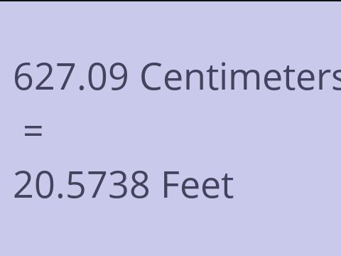 627.09 CM TO FEET