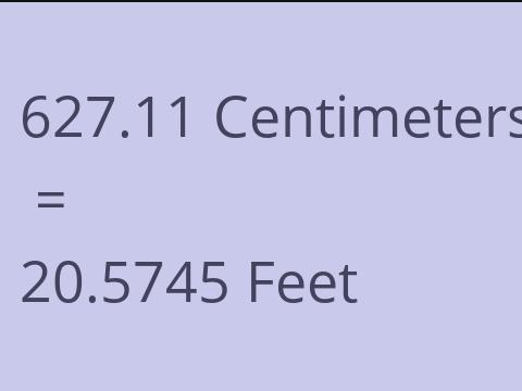 627.11 CM TO FEET