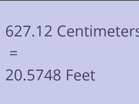 627.12 CM TO FEET