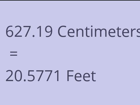 627.19 CM TO FEET