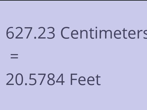 627.23 CM TO FEET