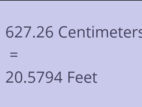 627.26 CM TO FEET