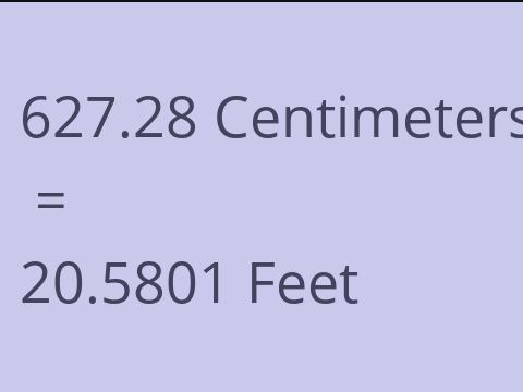 627.28 CM TO FEET