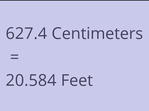 627.4 CM TO FEET