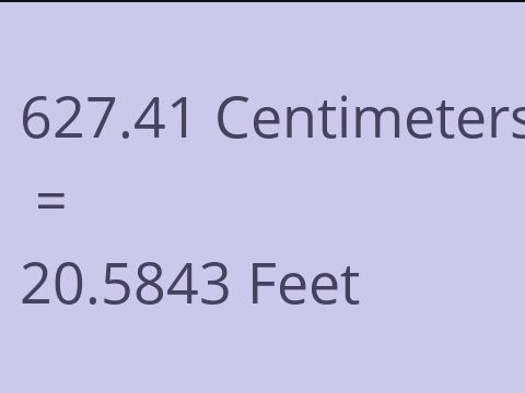 627.41 CM TO FEET