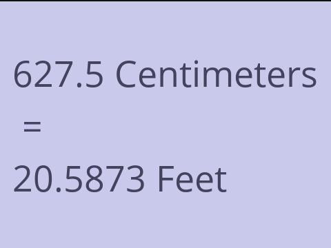 627.5 CM TO FEET