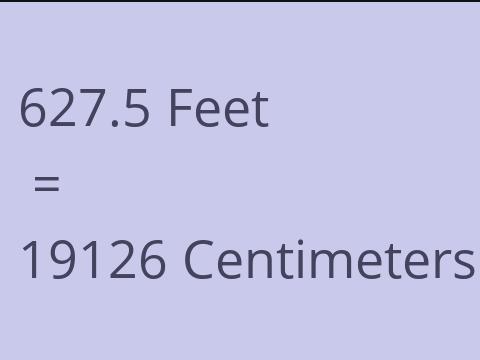 627.5 FEET TO CM