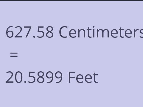 627.58 CM TO FEET