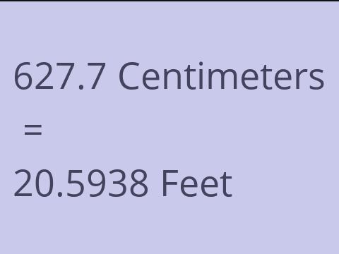 627.7 CM TO FEET