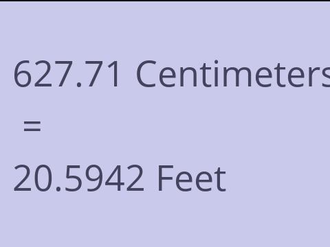 627.71 CM TO FEET