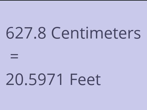 627.8 CM TO FEET