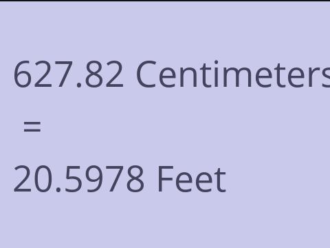 627.82 CM TO FEET