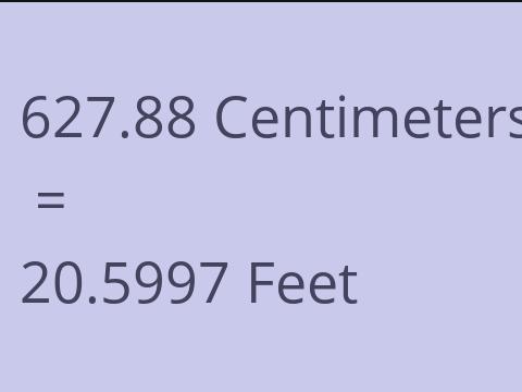 627.88 CM TO FEET